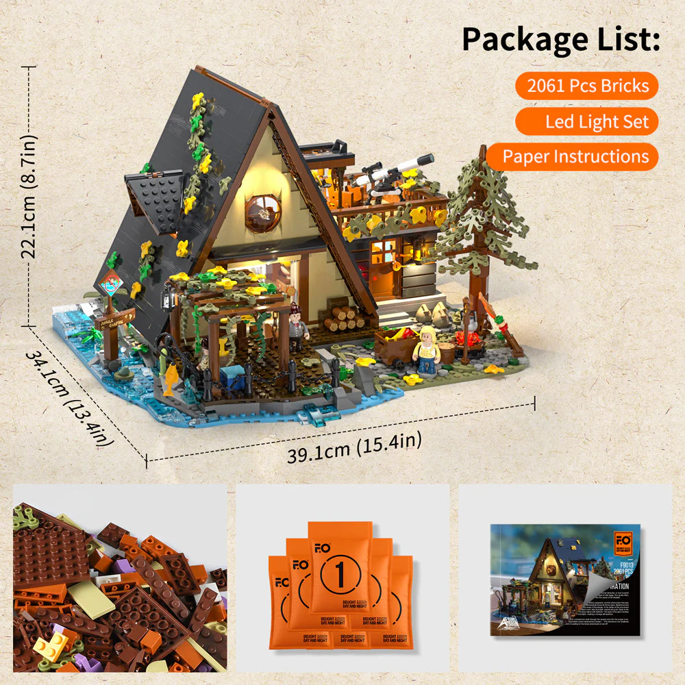 Lumibricks F9013 - A-Frame Cabin