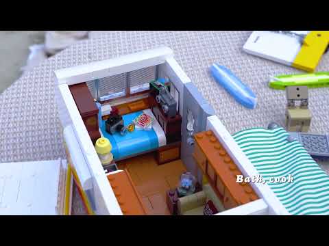 Official Lumibricks (formerly Funwhole) F9032 Travel Trailer promo video featuring modular camper build and LED lighting features