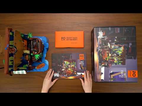 Video review of Lumibricks (formerly Funwhole) Medieval Pier Inn modular building set with LED lights and detailed features